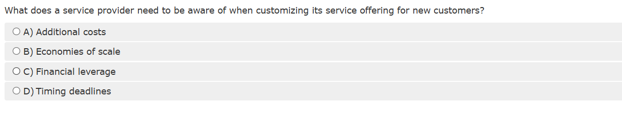 pls ans What does a service provider need to be