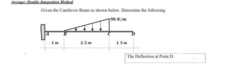USE DOUBLE INTEGRATION METHOD only Average: