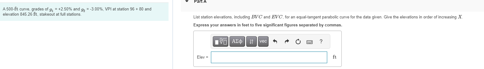 A 5 0 0 - f t curve, grades of g 1 = + 2 . 5 0 %