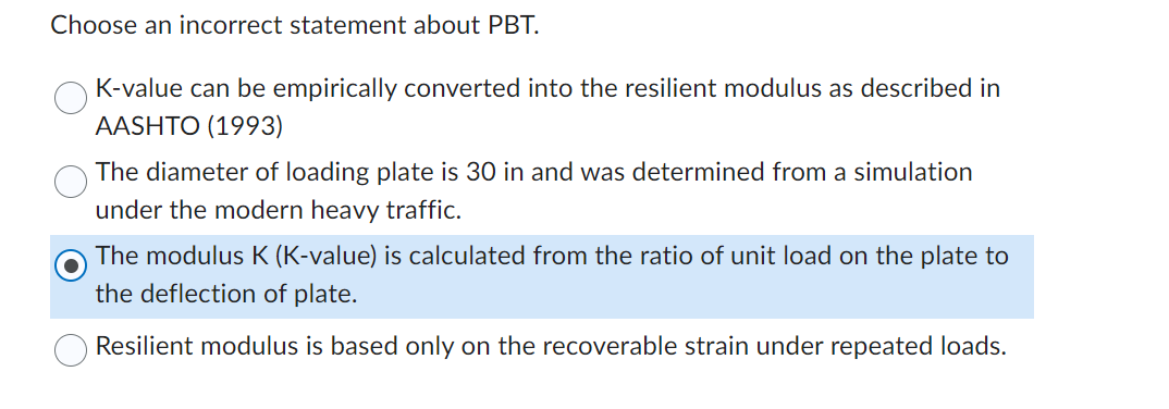 Choose an incorrect statement about PBT . K -