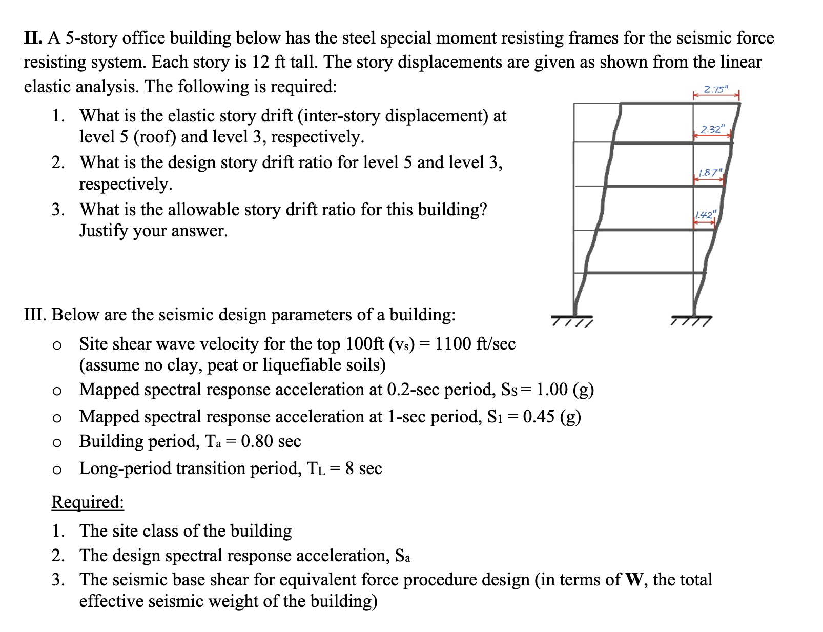 Please solve part 3 . I. A 5 - story office