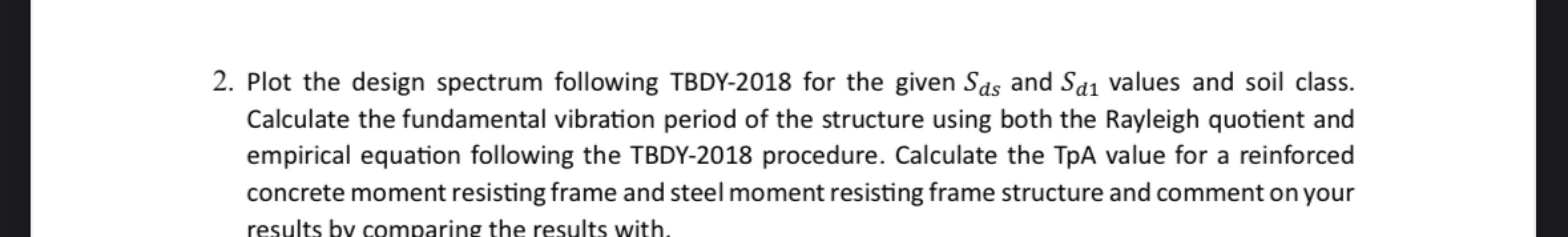 Plot the design spectrum following TBDY - 2 0 1 8