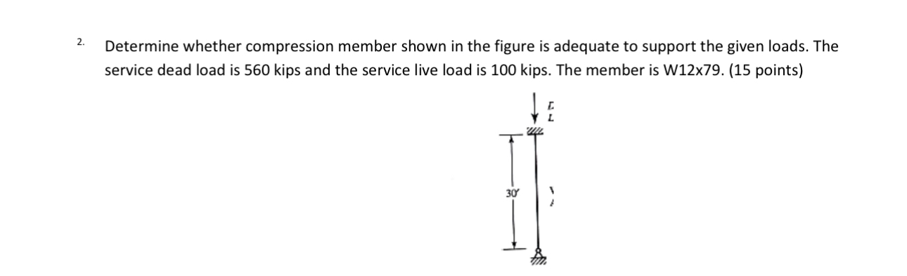 Determine whether compression member shown in the