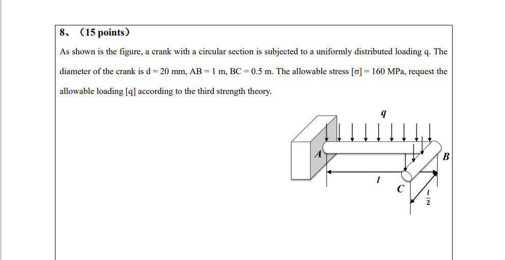 8 ( 1 5 points ) For ciivl Engineering As shown