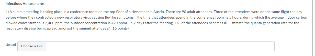 Infectious Atmospheres! A summit meeting is