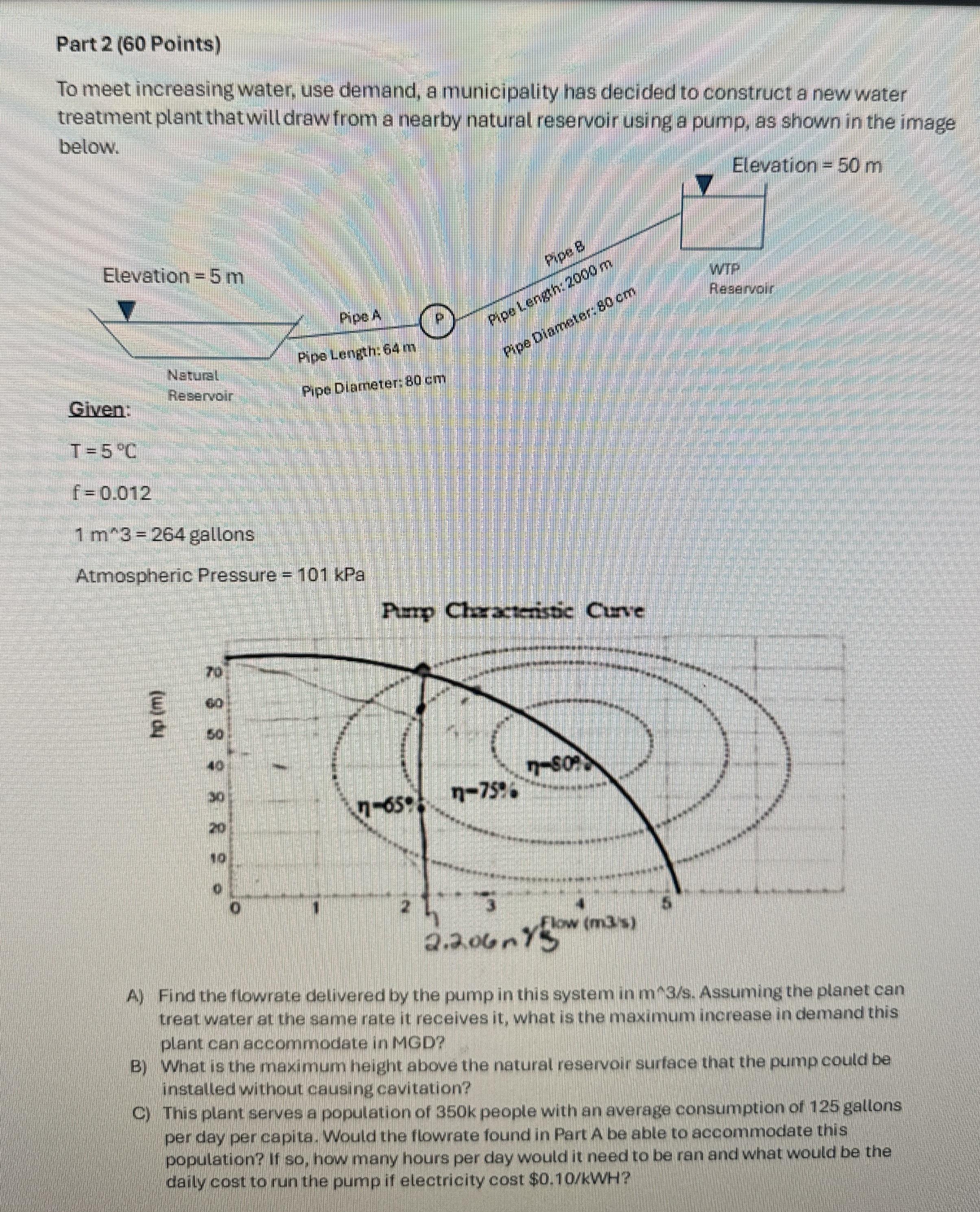 Part 2 ( 6 0 Points ) To meet increasing water,