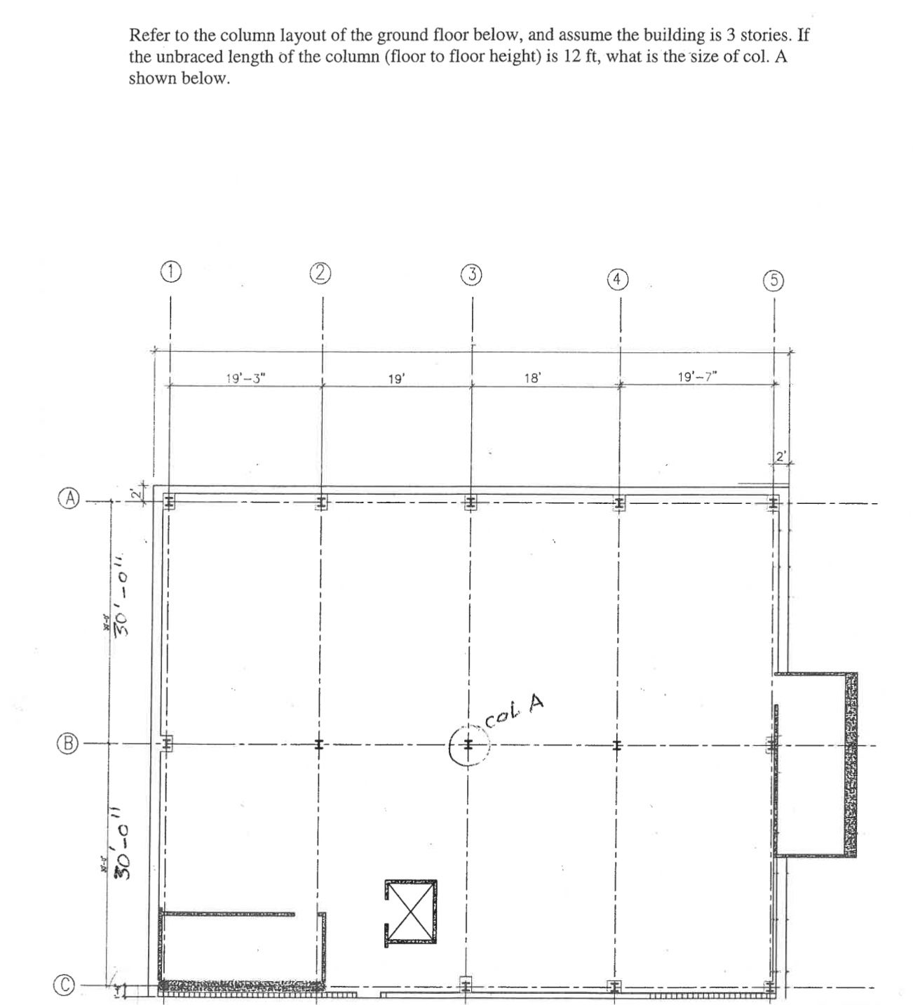 Refer to the column layout of the ground floor