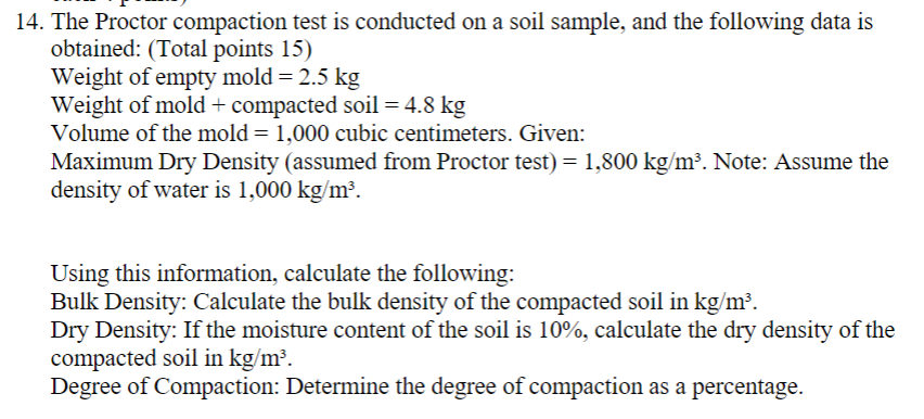 Using this information, calculate the following:
