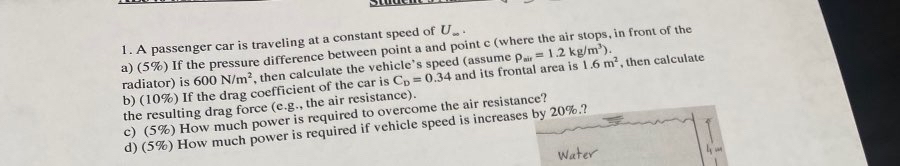 A passenger car is traveling at a constant speed