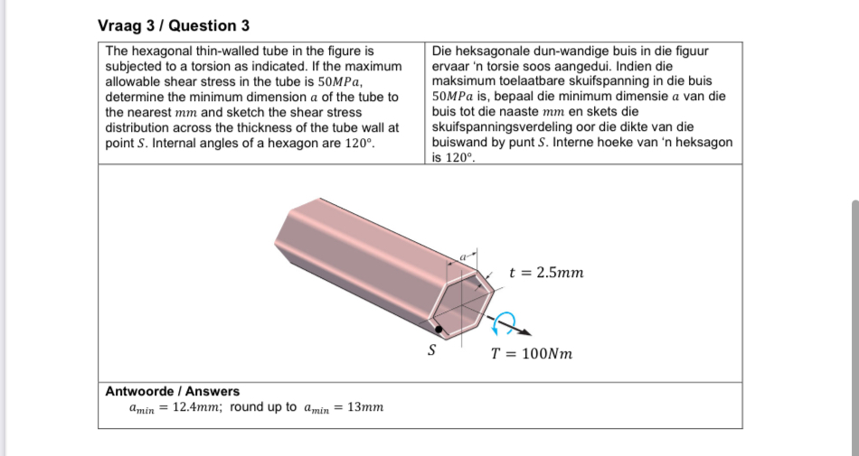Vraag 3 / Question 3