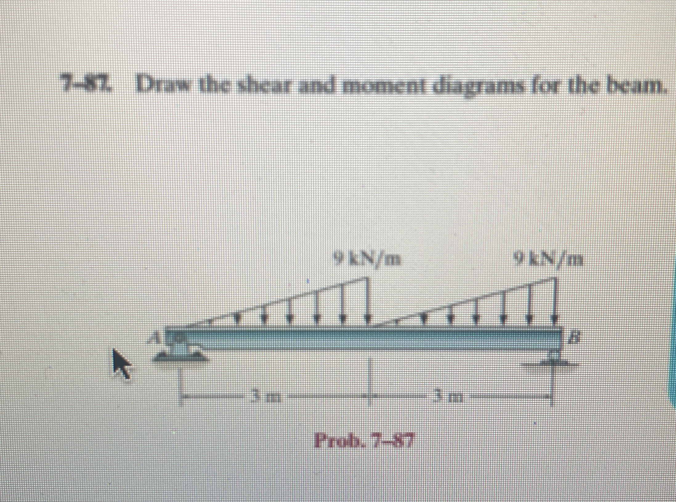 7 - 8 2 . Draw the shear and moment diagrams for