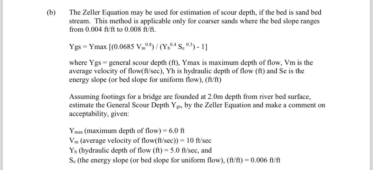 ( b ) The Zeller Equation may be used for