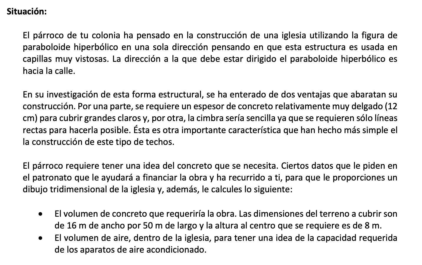 Situaci n: El p rroco de tu colonia ha pensado en