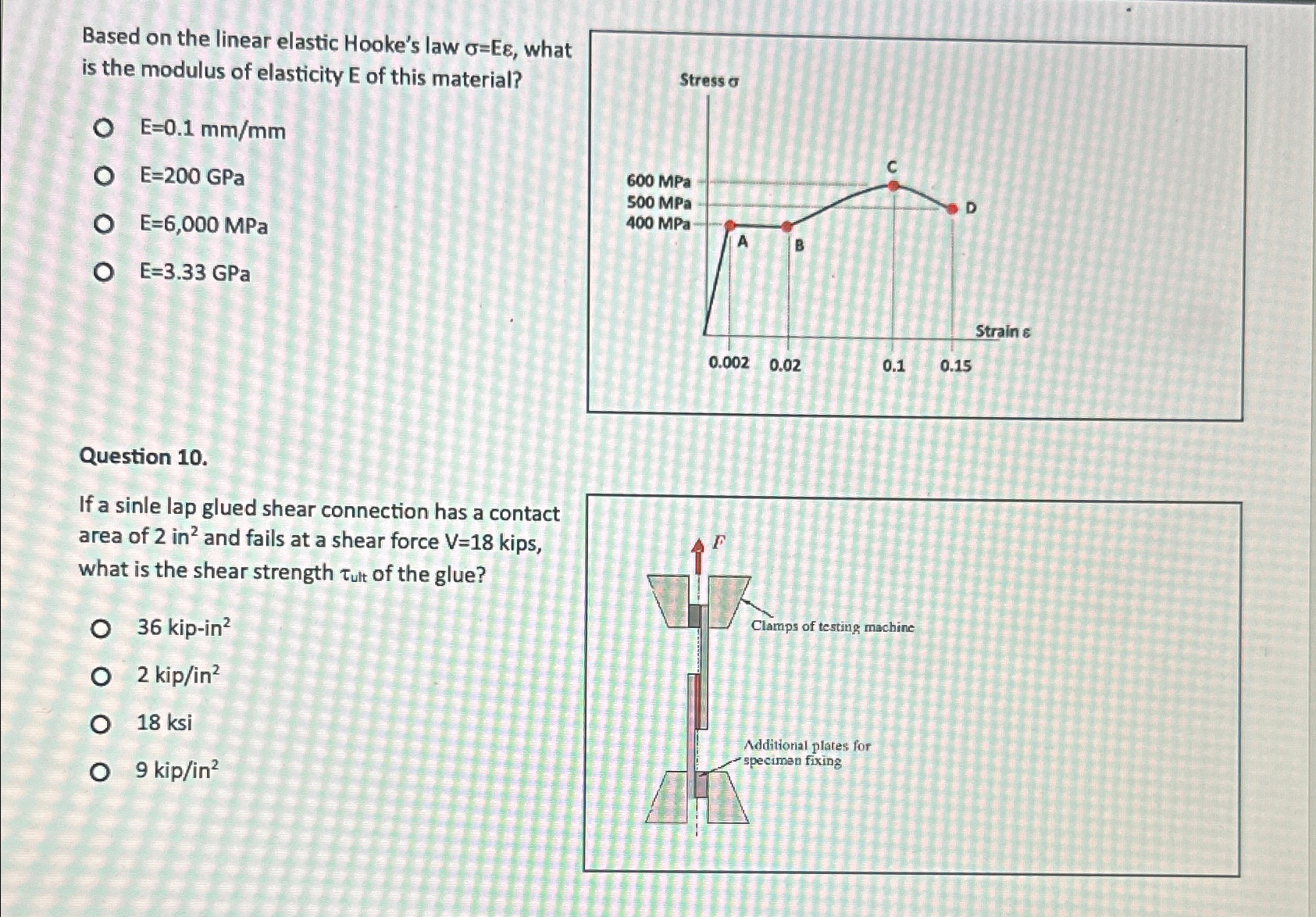 Based on the linear elastic Hooke's law = E ,