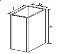 For the rectangular column given below, h = 1 0