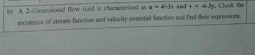 b ) A 2 - dimensional flow tiald is characterized