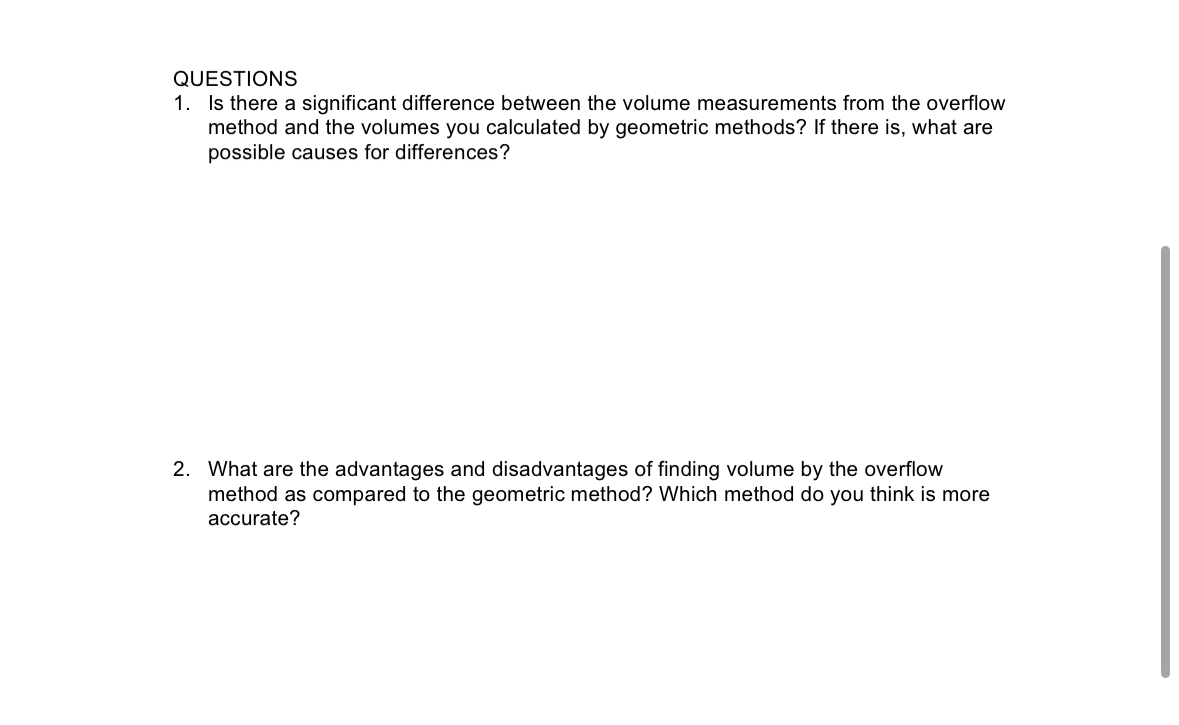 QUESTIONS Is there a significant difference