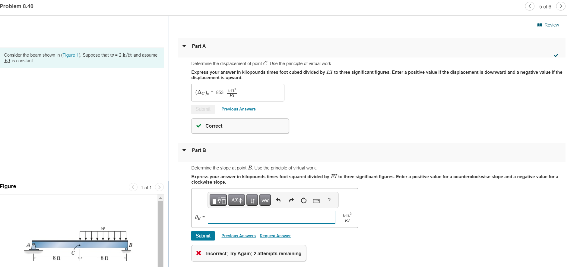 Consider the beam shown in ( Figure 1 ) . Suppose