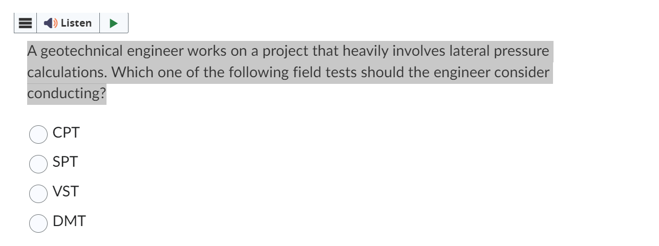 A geotechnical engineer works on a project that