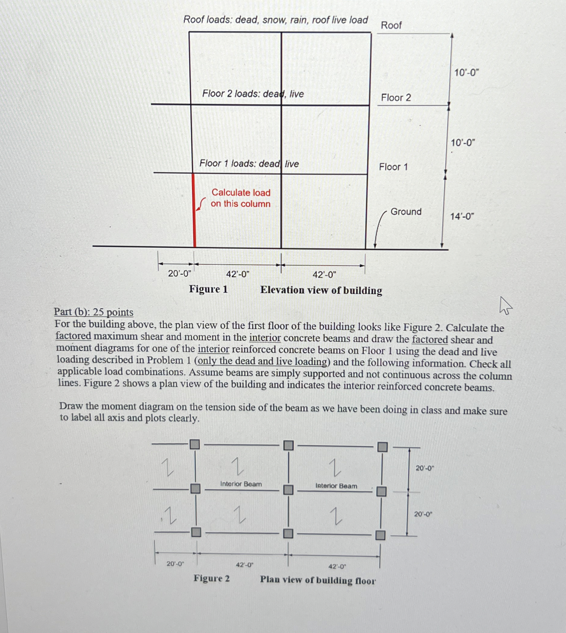 Part ( b ) : 2 5 points For the building above,