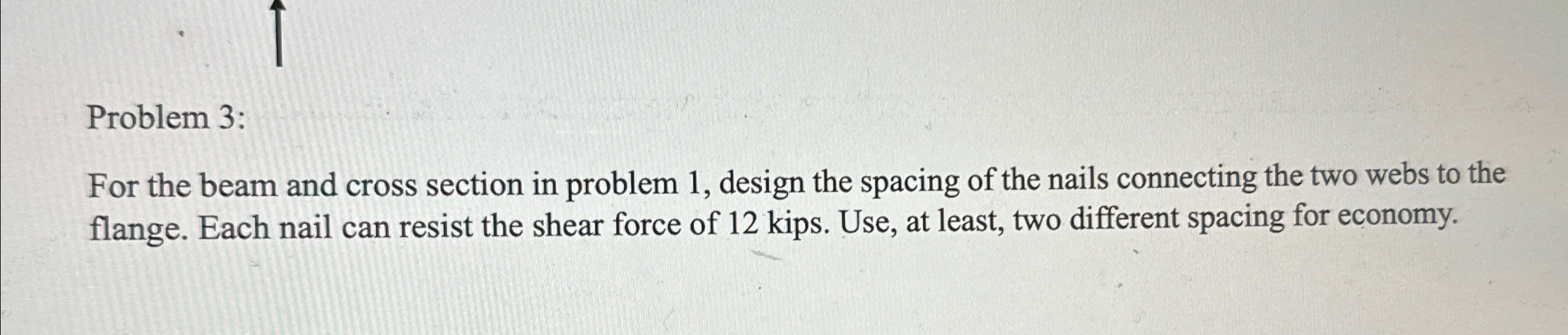 For the beam and cross section in problem 1 ,