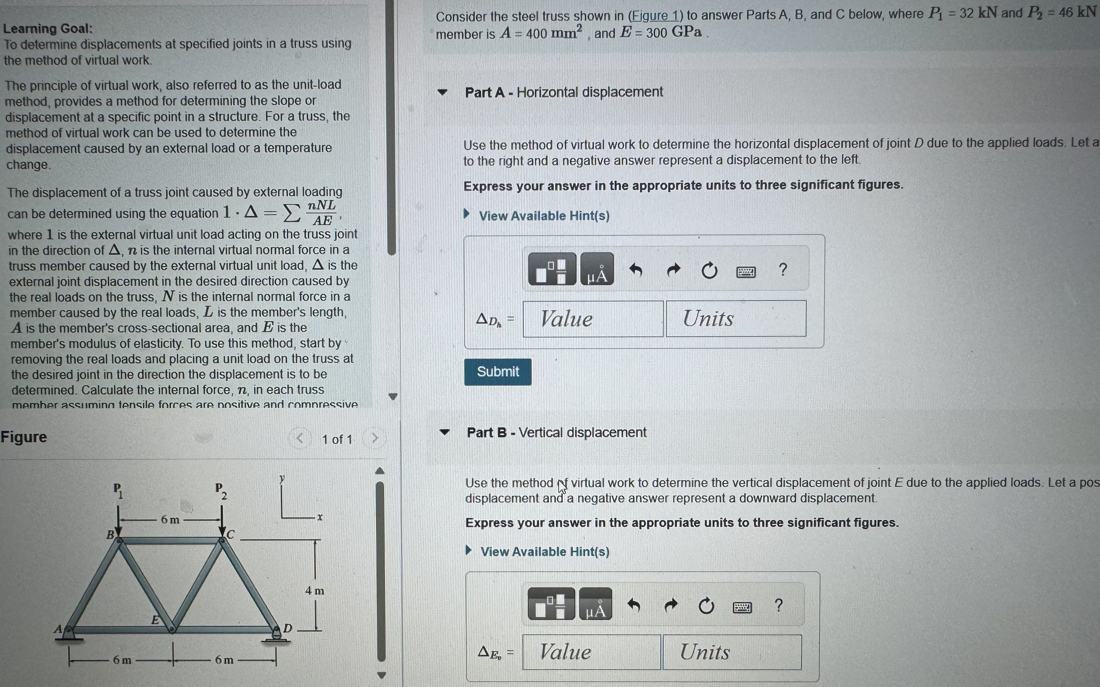 Learning Goal: To determine displacements at