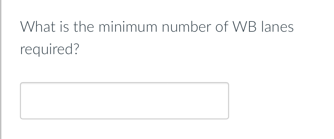 What is the minimum number of WB lanes required?