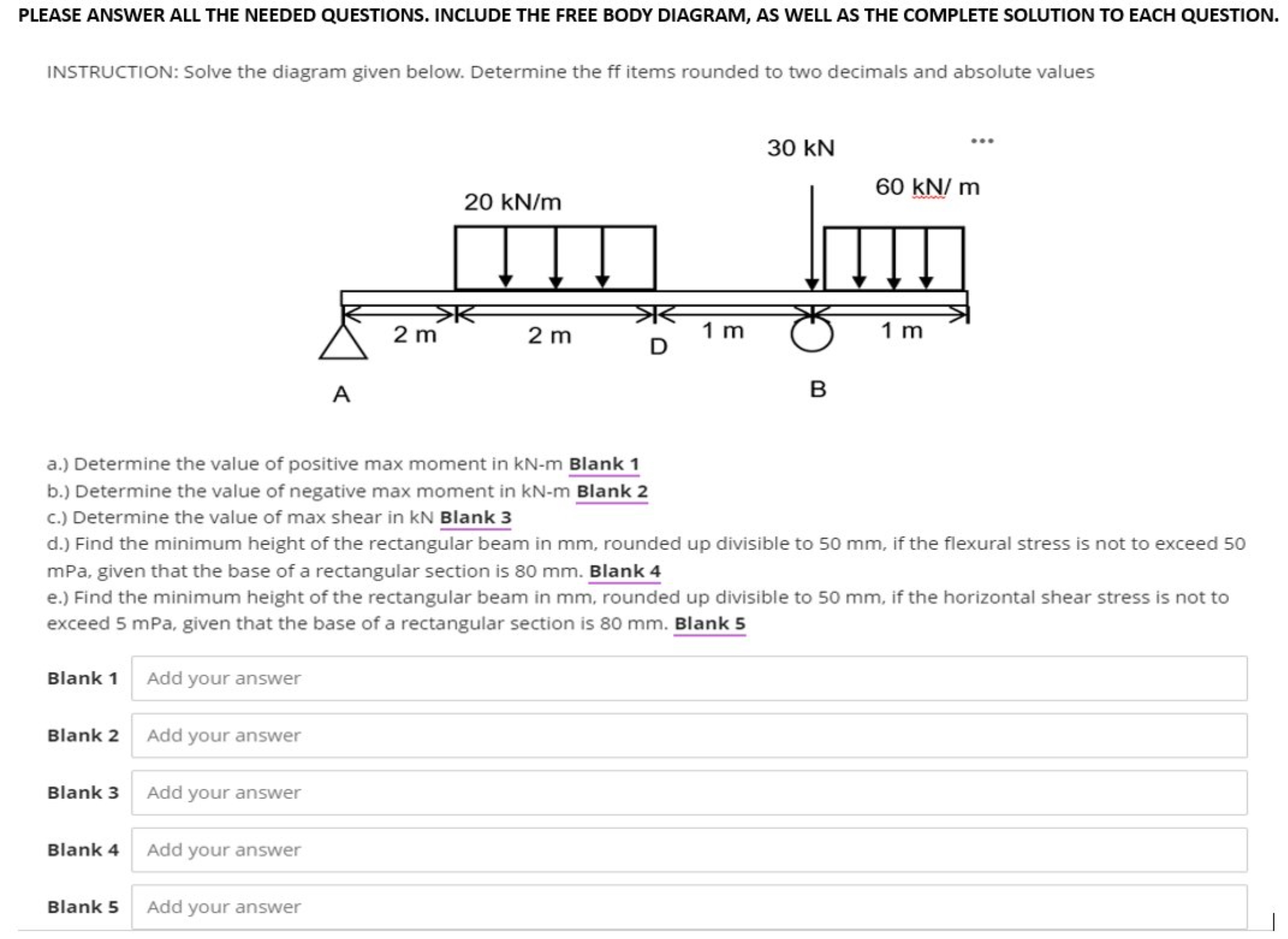 civil engineering PLEASE ANSWER ALL THE NEEDED