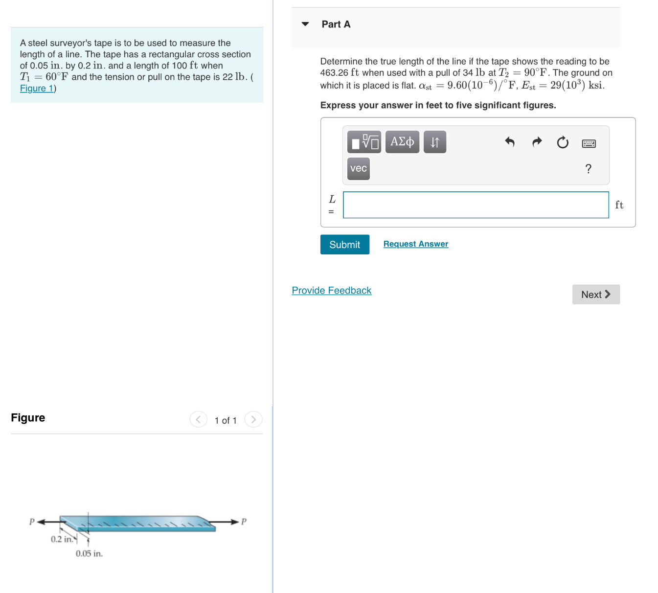 Part A A steel surveyor's tape is to be used to
