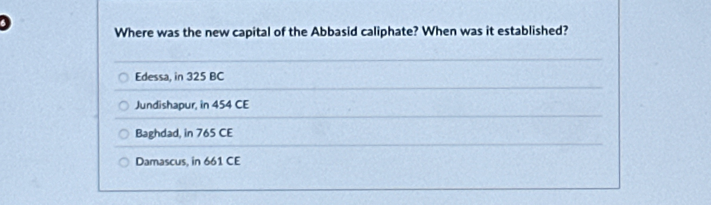 Where was the new capital of the Abbasid
