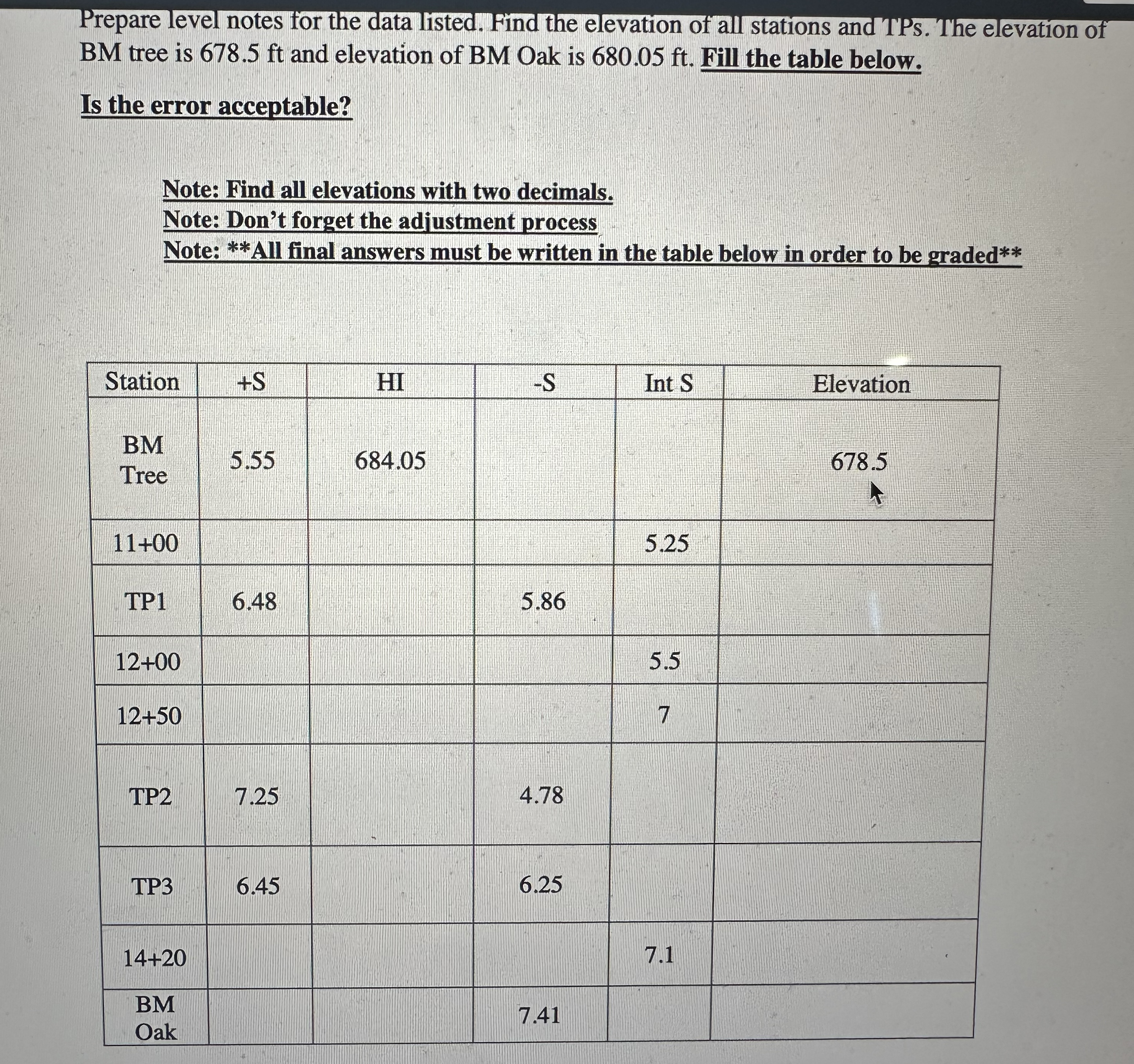 6 / What is the adjusted HI for the first set up