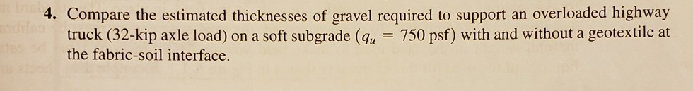 Compare the estimated thicknesses of gravel