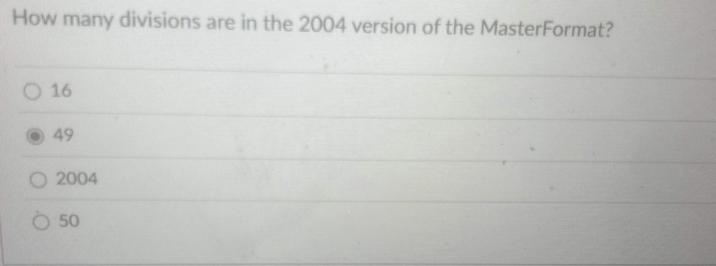 How many divisions are in the 2 0 0 4 version of