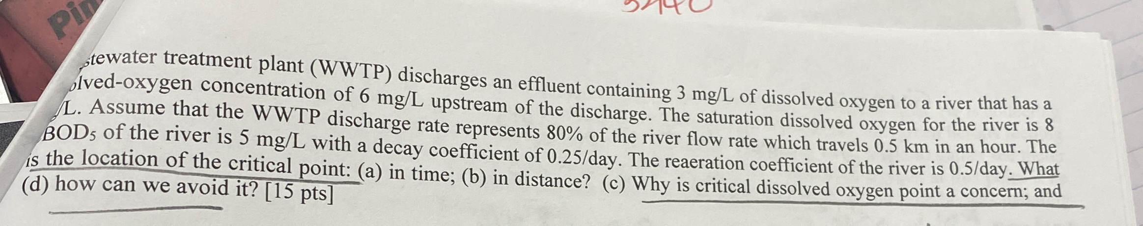 tewater treatment plant ( WWTP ) discharges an