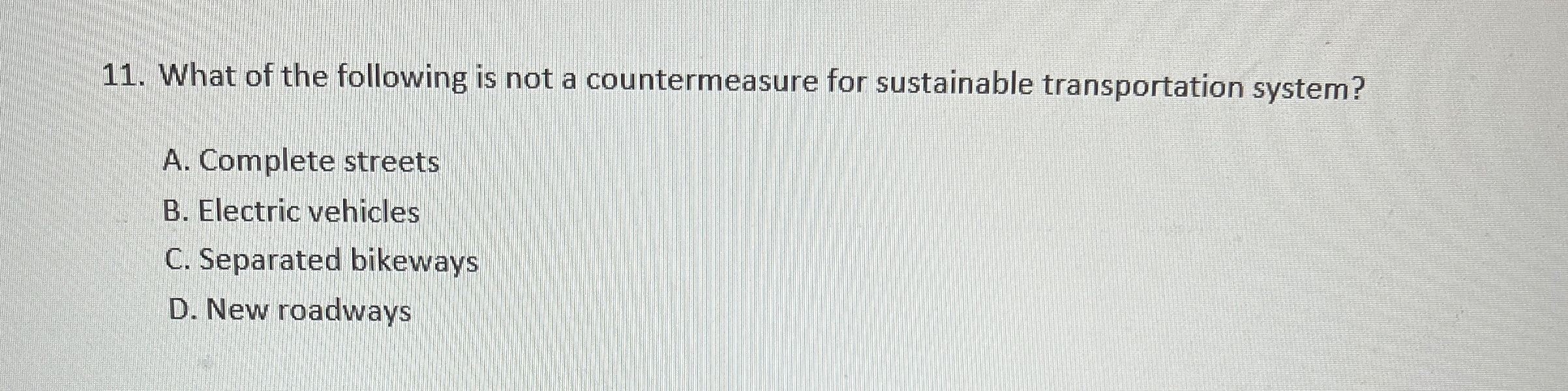 What of the following is not a countermeasure for