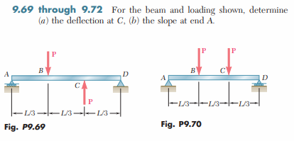 9 . 6 9 through 9 . 7 2 For the beam and loading
