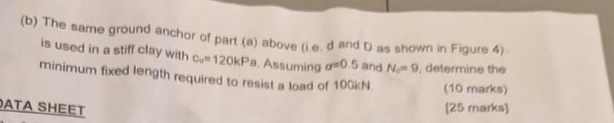 ( b ) The same ground anchor of part ( a ) above