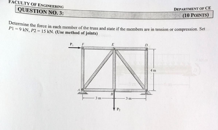 FACULTY OF ENGINEERING QUESTION NO . 3 :