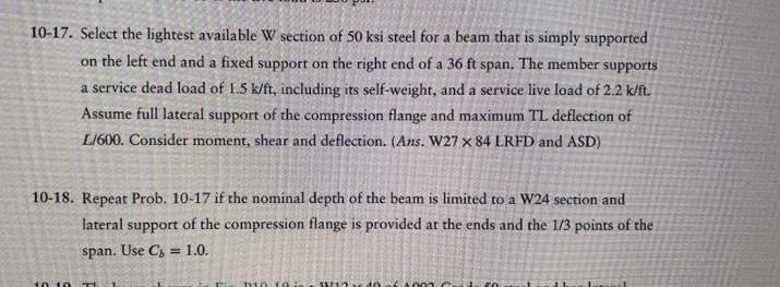 1 0 . 1 8 ONLY 1 0 - 1 7 . Select the lightest