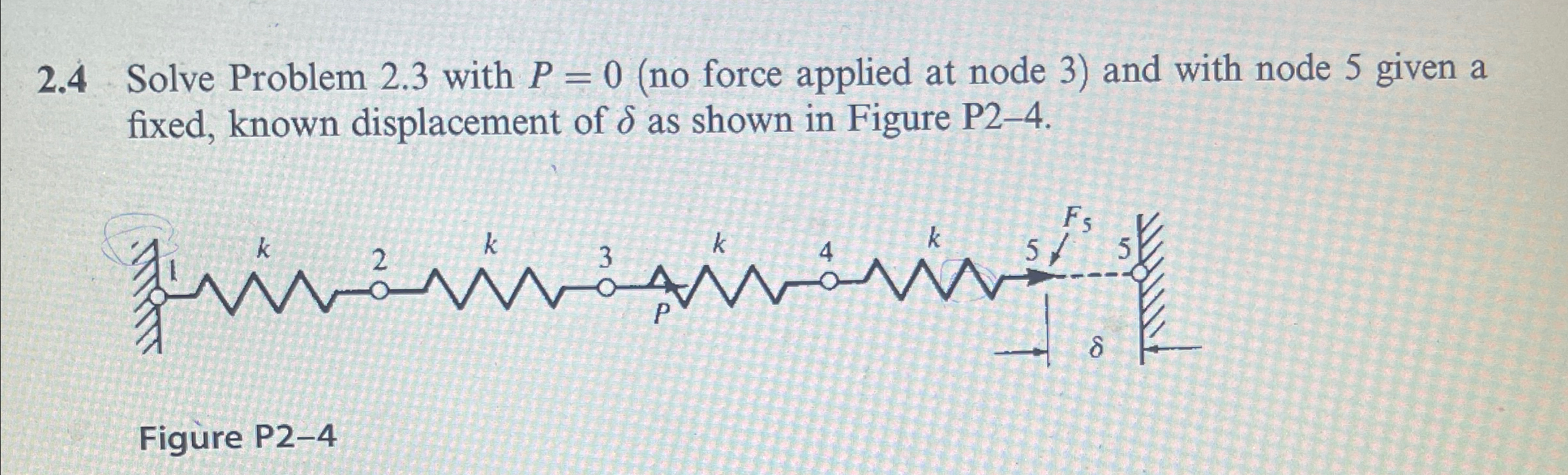2 . 4 Solve Problem 2 . 3 with P = 0 ( no force