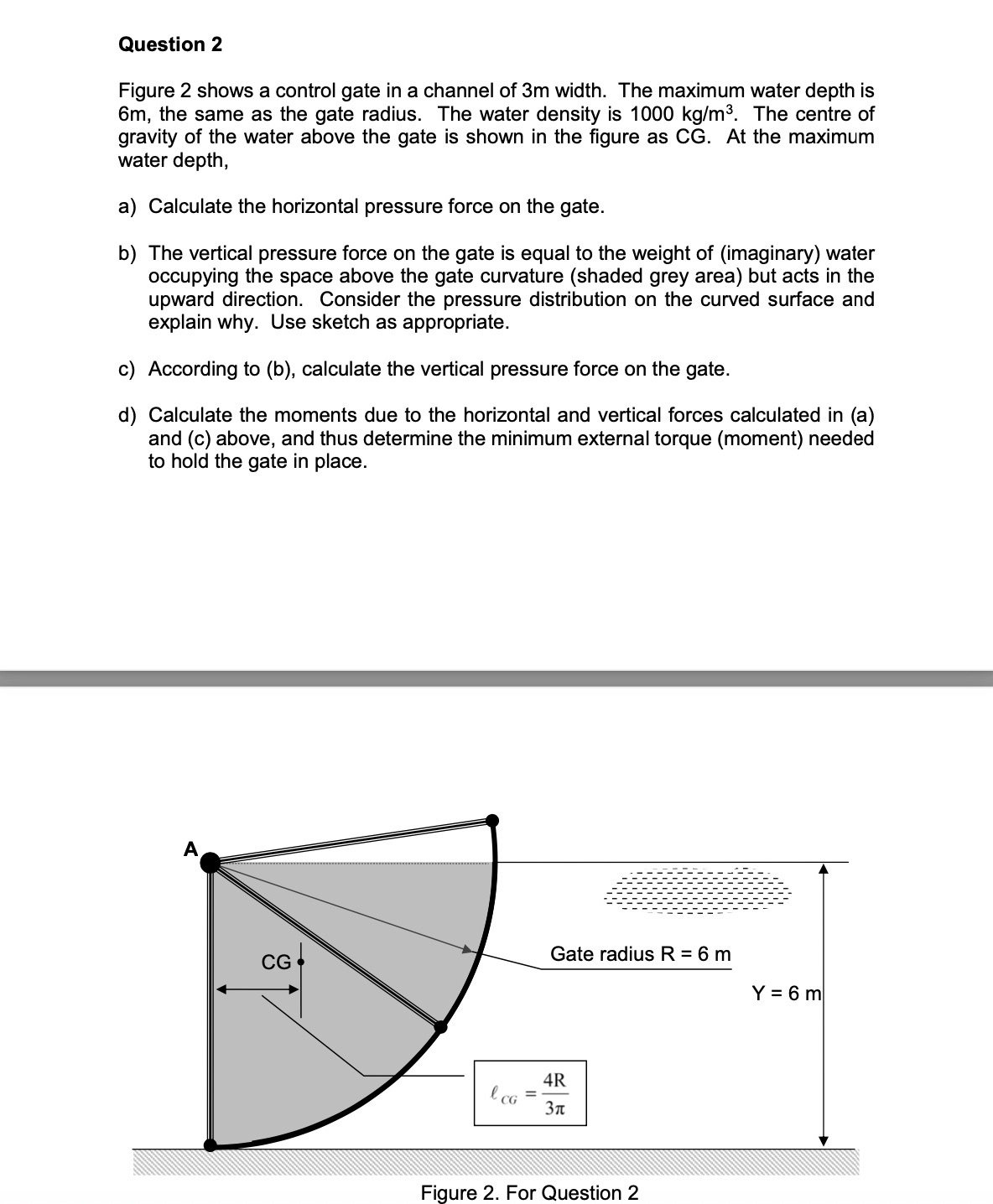 Question 2 Figure 2 shows a control gate in a