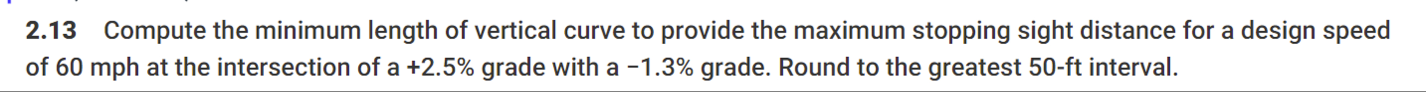 2 . 1 3 Compute the minimum length of vertical