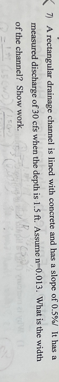 A rectangular drainage channel is lined with