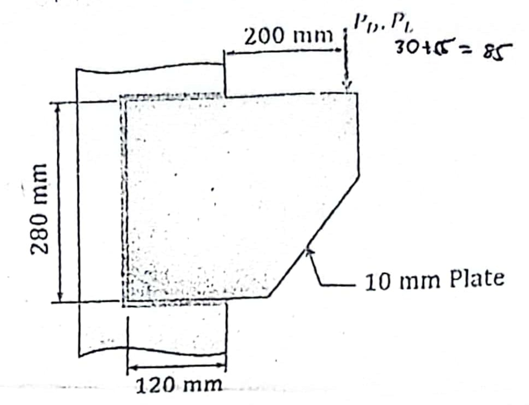 The Welded bracket shown in Figure 1 will be