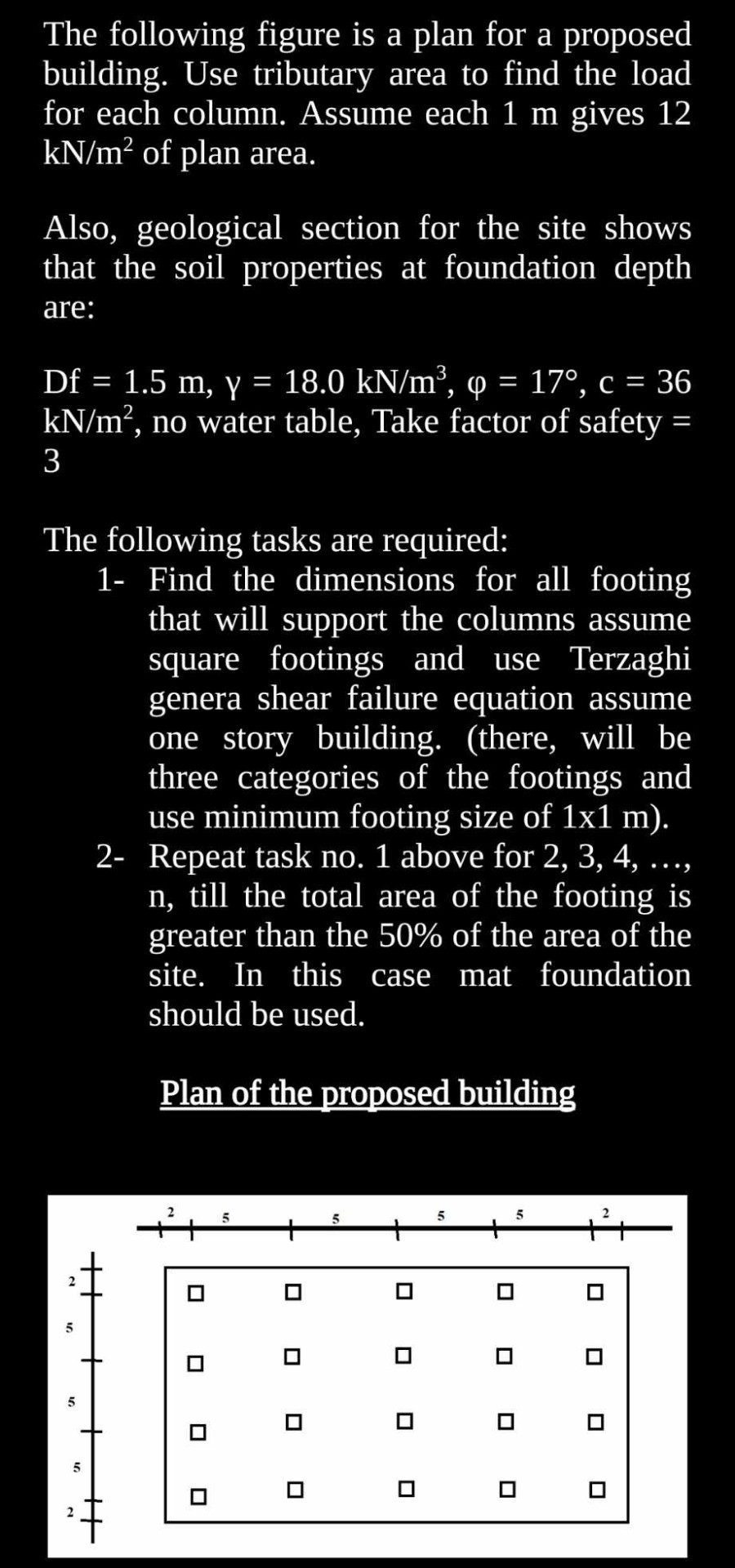 The following figure is a plan for a proposed