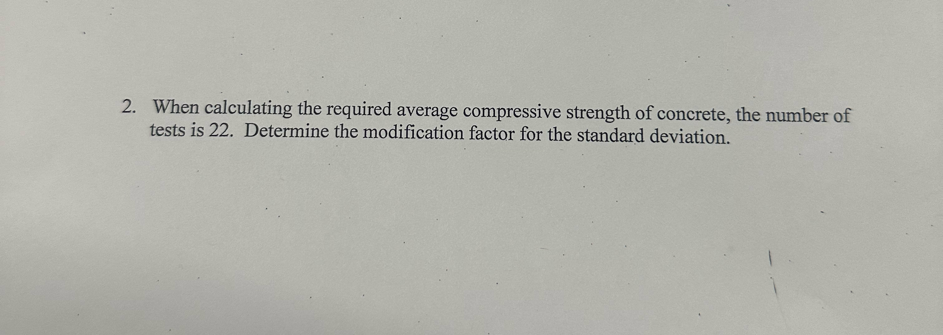 When calculating the required average compressive
