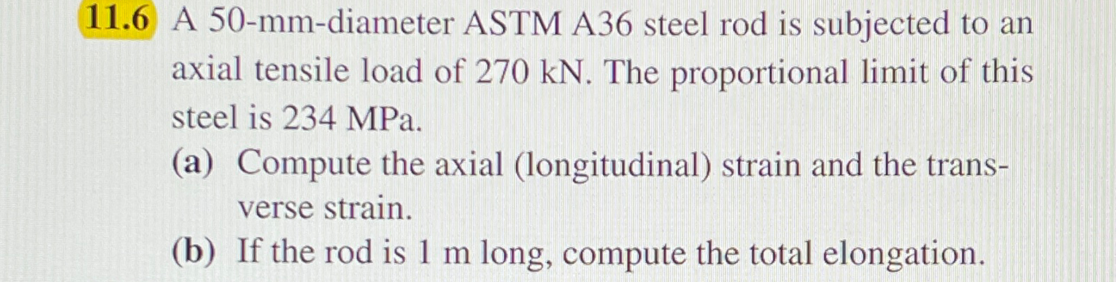 1 1 . 6 A 5 0 - mm - diameter ASTM A 3 6 steel