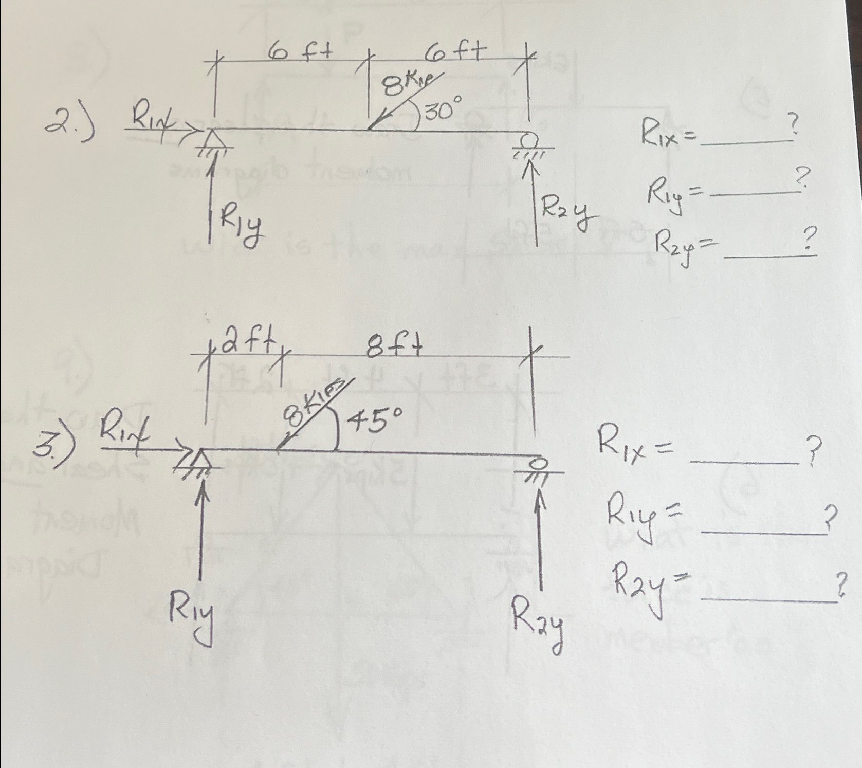 R 1 x = , ? R 1 y = , ? R 2 y = , ? 3 . ) R 1 x =