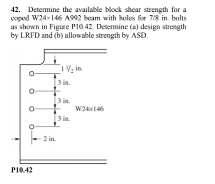 Determine the available block shear strength for
