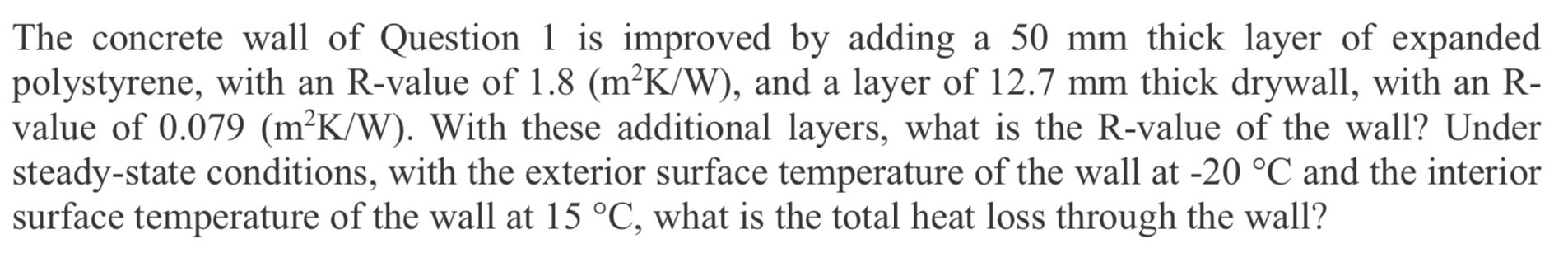 The concrete wall of Question 1 is improved by